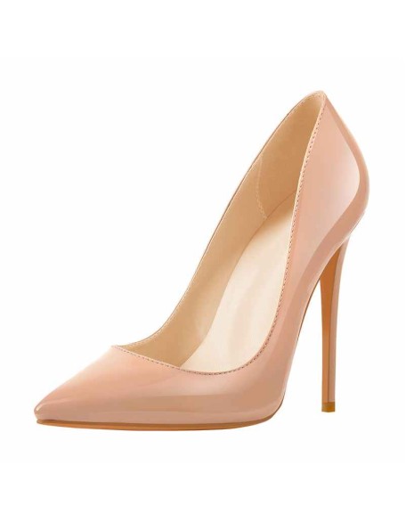 8cm 10cm 12cm Baby Pink Pointed Toe Slip On High Heel Pumps