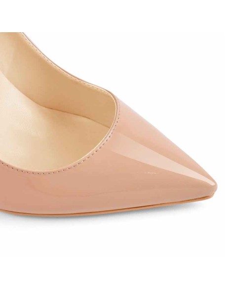 8cm 10cm 12cm Baby Pink Pointed Toe Slip On High Heel Pumps