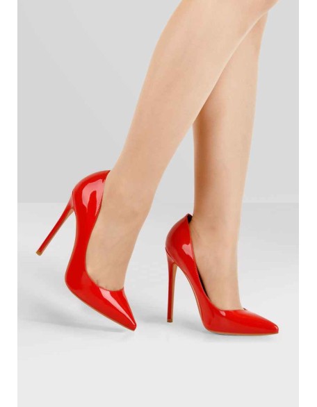 8cm 10cm 12cm Red Pointed Toe Slip On High Heel Pumps