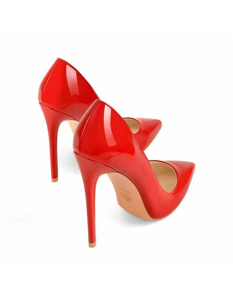8cm 10cm 12cm Red Pointed Toe Slip On High Heel Pumps