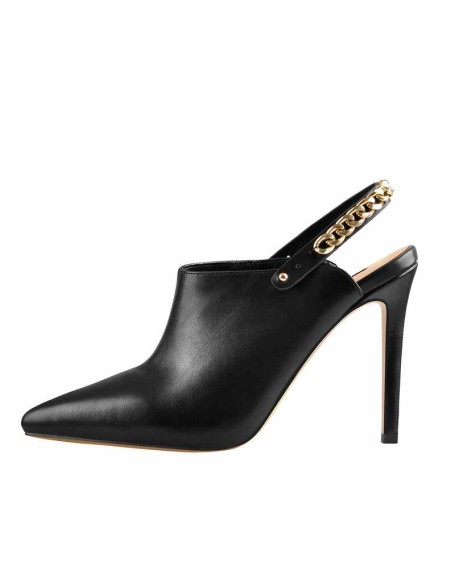 Pointed Toe Movable Straps Slip On Slingback High Heel Pumps Mules