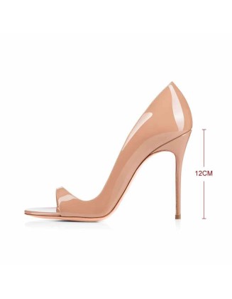 Open Toe Side Cut Stiletto High Heel Sandals