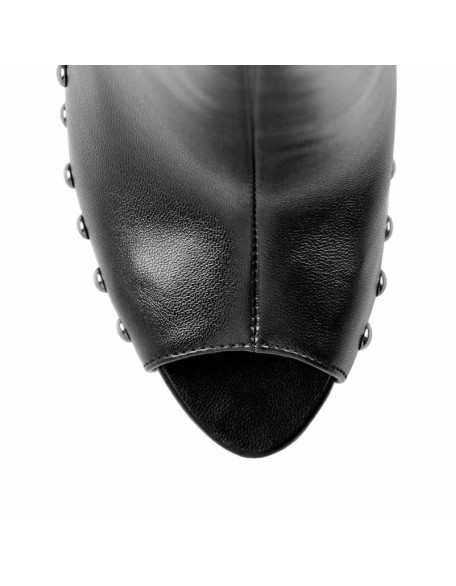 Peep Toe Platform Stiletto High Heel Rivet Ankle Boots