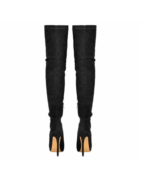 Stretch Over the Knee High Boots Pointed Toe Stiletto Booties