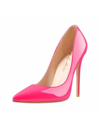 8cm 10cm 12cm Rose Red Pointed Toe Slip On High Heel Pumps
