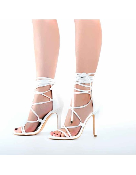 Lace up High Heels Gold Gladiator Stiletto Sandals