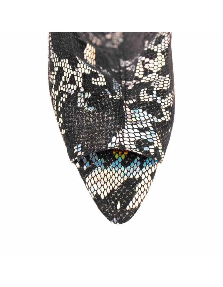 Open Toe Symphony Snake Stiletto High Heels Zipper Ankle Booties