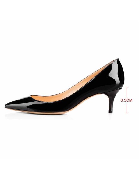 Pointed Toe Slip On 2.5inches(6.5CM) High Heel Pumps