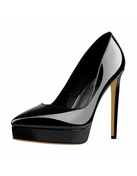 Low Platform Pointed Toe Stiletto Heels Pumps