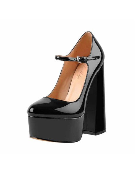 Mary Jane Platform Chunky High Heels Pumps