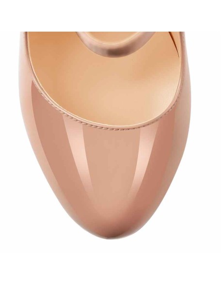 Mary Jane Baby Pink Pumps Platform Chunky High Heels Round Toe Ankle Strap Pumps