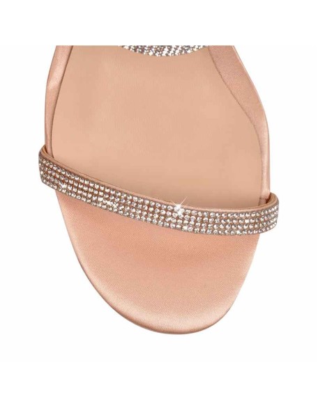 Rhinestone Strap Lucite Clear Block Chunky Perspex High Heels Sandals