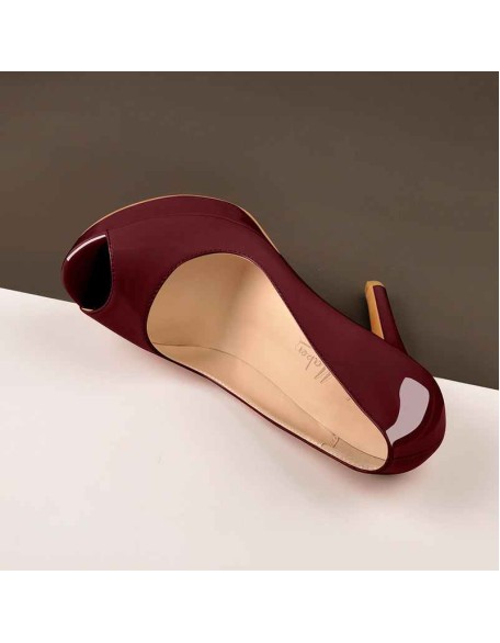 Peep Toe Platform Stiletto High Heel Pumps