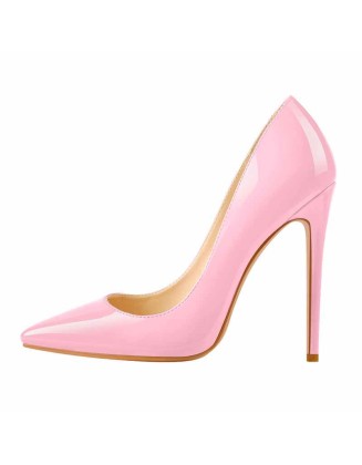 8cm 10cm 12cm Pink Pointed Toe Slip On High Heel Pumps