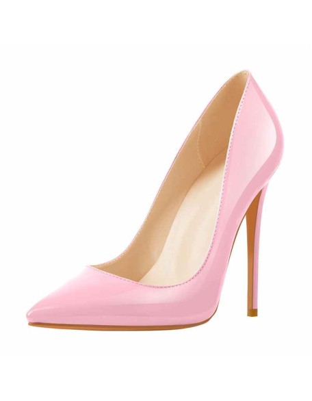 8cm 10cm 12cm Pink Pointed Toe Slip On High Heel Pumps