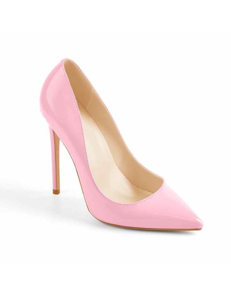 8cm 10cm 12cm Pink Pointed Toe Slip On High Heel Pumps