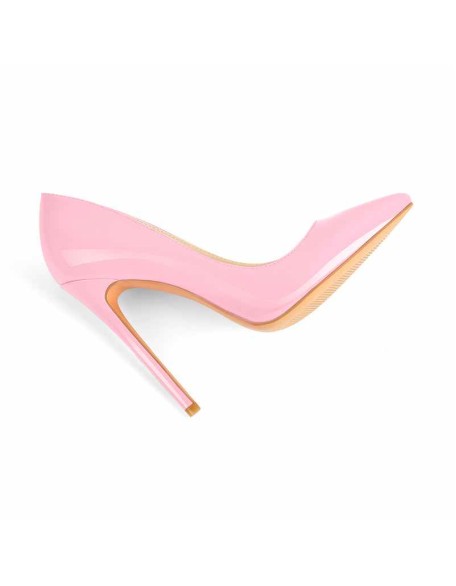 8cm 10cm 12cm Pink Pointed Toe Slip On High Heel Pumps