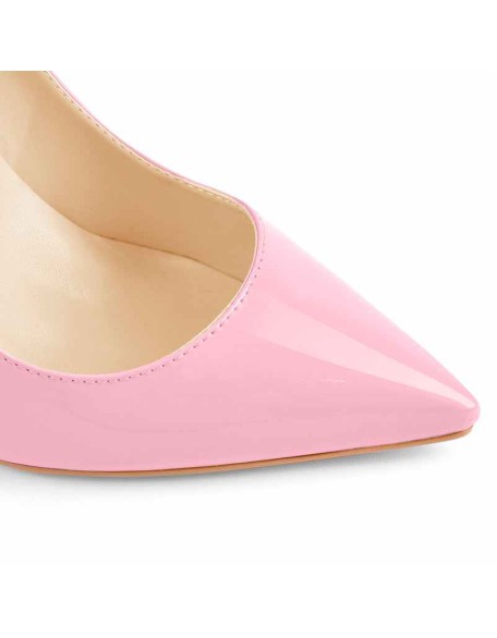 8cm 10cm 12cm Pink Pointed Toe Slip On High Heel Pumps