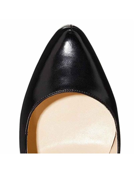 Black Matte Round Toe Super High Heel Platform Stiletto Slip On Pumps