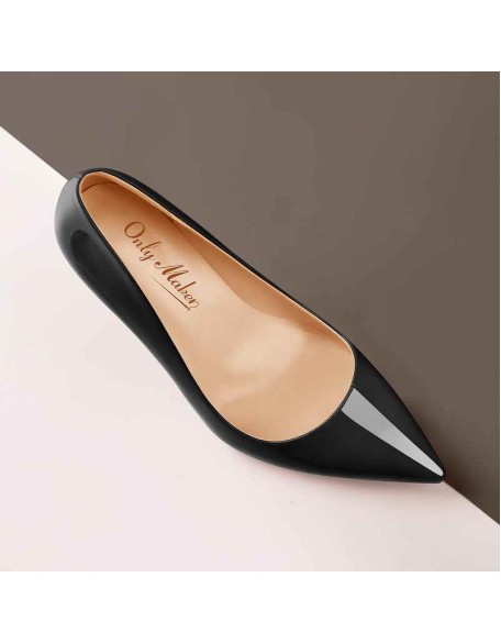 10cm Black Pointed Toe High Heels Slip On Stiletto Pumps