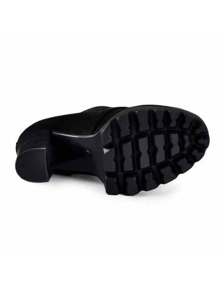 Black Heeled Work Boots Cool Booties