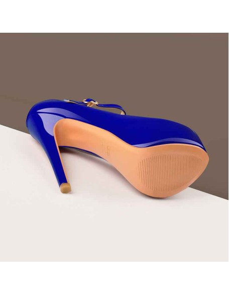 Mary Jane Platform Black Pointed Toe Stiletto High Heels Pumps