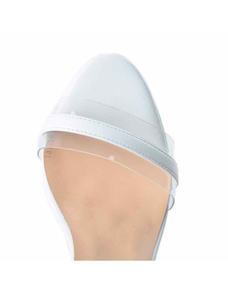 White Platform Ankle Strap High Heels Women Concise Sandals