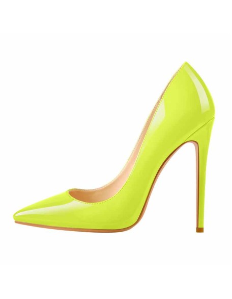 8cm 10cm 12cm Yellow Pointed Toe Pumps Classic Stilettos