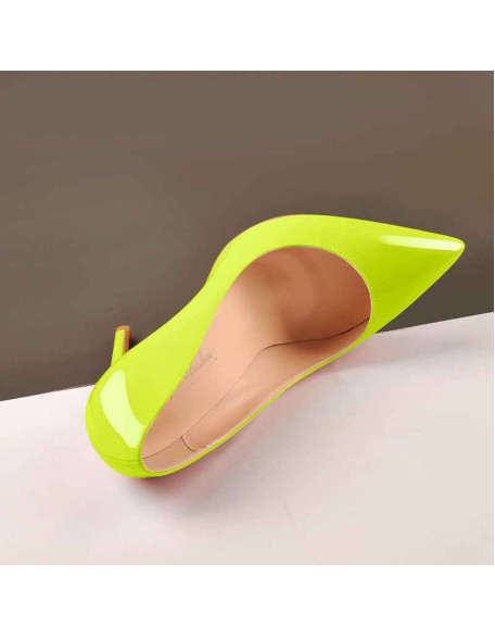 8cm 10cm 12cm Yellow Pointed Toe Pumps Classic Stilettos