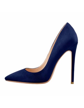 8cm 10cm 12cm Blue Pointed Toe Pumps Classic Stilettos