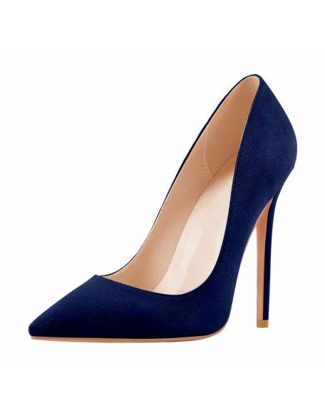 8cm 10cm 12cm Blue Pointed Toe Pumps Classic Stilettos