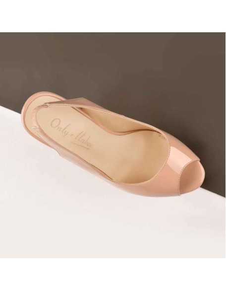 Pink Peep Toe Stiletto Pumps Slingbacks Platform High Heels
