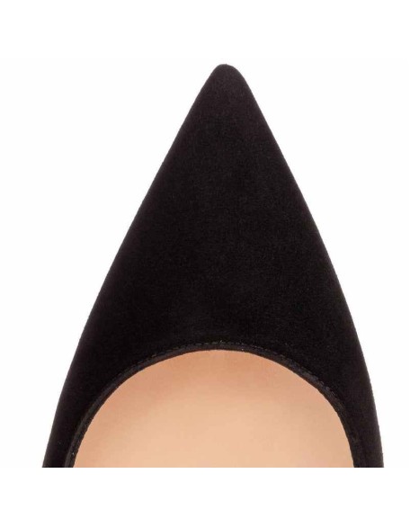 Black Pointed toe Pumps Chunky Heels Basic Women High Heels