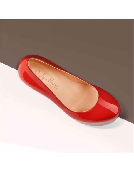 Classic Round Toe Platform Pumps Chunky Heels