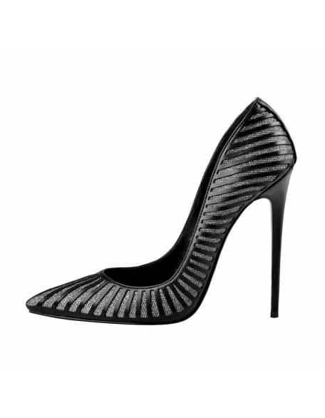 Black Red Silver Yellow Basic Pumps Pointed Toe Stilettos