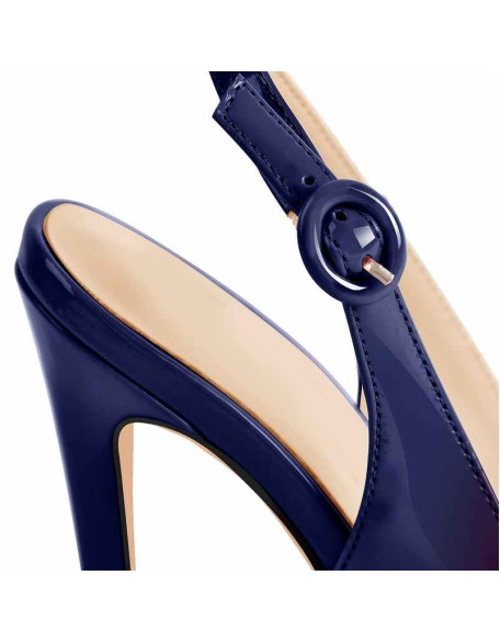Galaxy Purple blue Gradient Pump Open Toe Slingbacks