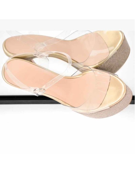 Clear PVC Ankle Strap Buckle Stiletto High Heel Sandals