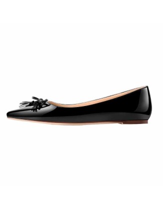 Black Patent Leather Flat pumps