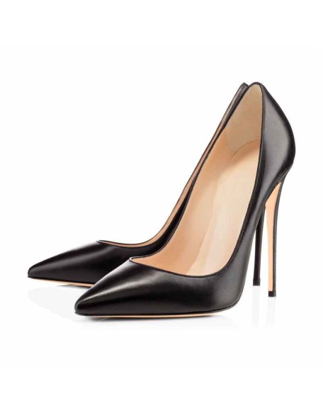 8cm 10cm 12cm Matte Pointed Toe Slip On High Heel Pumps