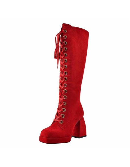 Square Chunky Heels Over The Knee Platform Boots