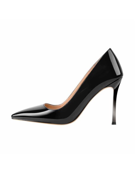10cm Patent Leather Metal Heels Pumps