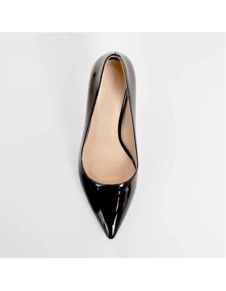 10cm Patent Leather Metal Heels Pumps