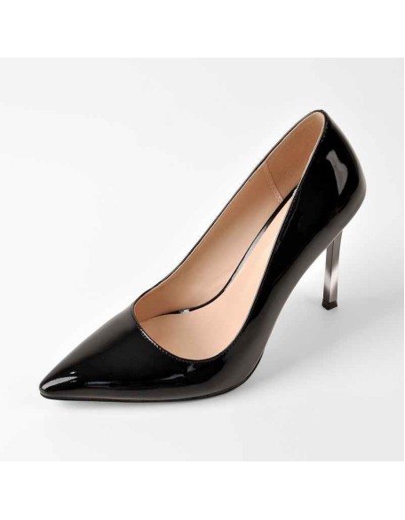10cm Patent Leather Metal Heels Pumps