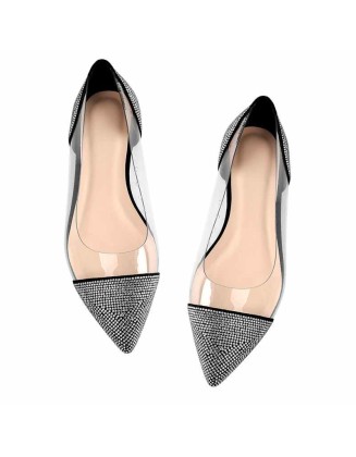 Clear Rhinestone Flats