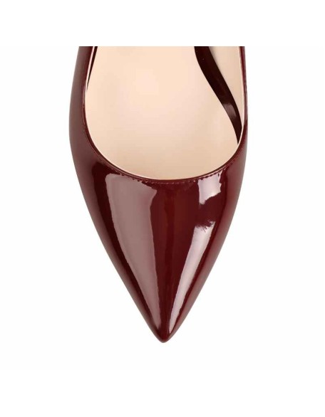 10cm Patent Leather Pointed Toe Pumps