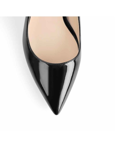 10cm Patent Leather Pointed Toe Pumps