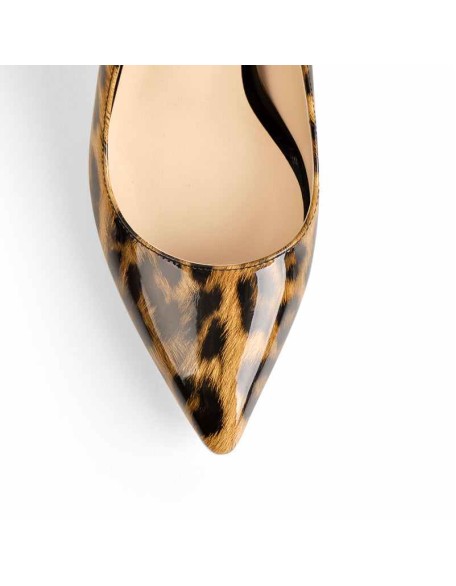10cm Patent Leather Pointed Toe Pumps