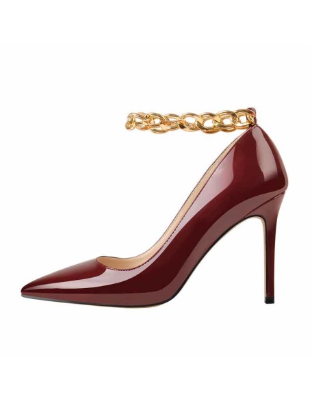 10cm Patent Leather Pointed Toe Pumps