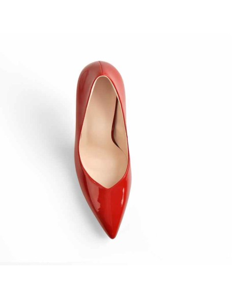 Red Pointed Toe Patent Leather High Heels Stiletto Pumps