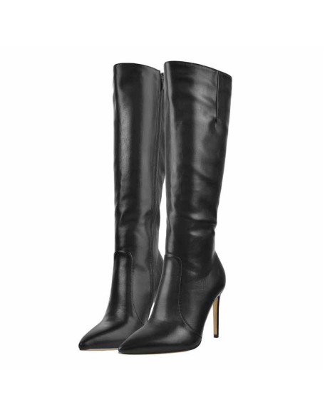 Pointed Toe Stiletto Zip Knee High Boots